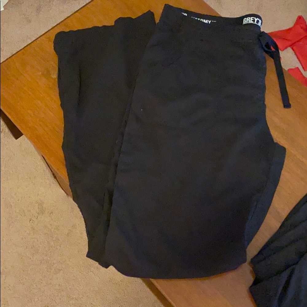 M black greys anatomy scrub pants